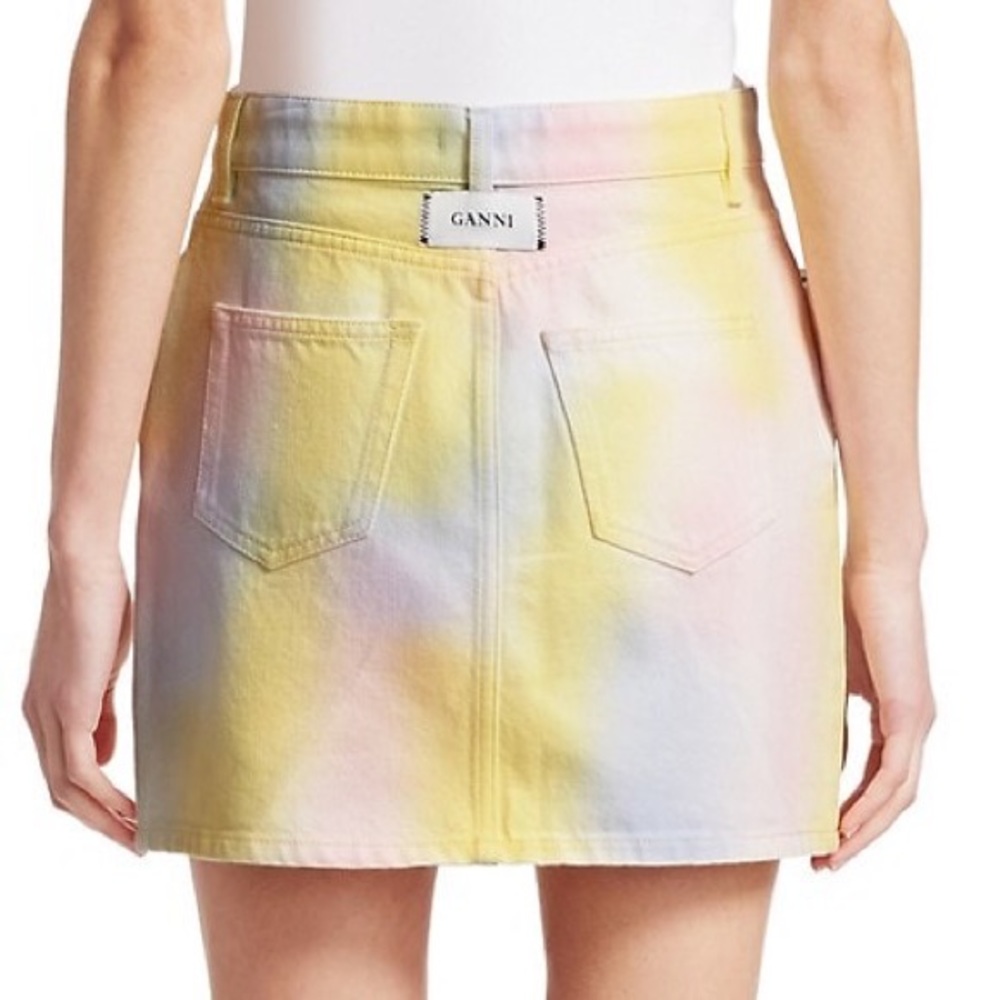 Ganni mini jean skirt